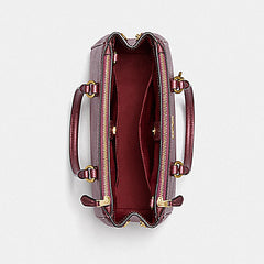 Coach F67247 Mini Surrey Metallic Wine