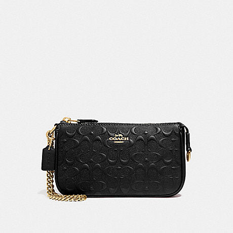 Coach F67567 Large Wrislet 19 In Signature Leather Black