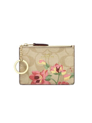 Coach F73367 Mini ID Case Light Khaki Pink Multi