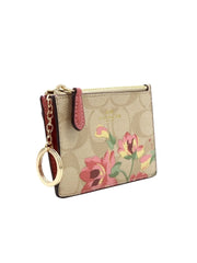 Coach F73367 Mini ID Case Light Khaki Pink Multi