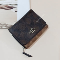 Coach F78081 Small Trifold Wallet Signature Brown Midnight