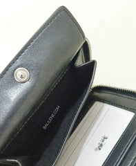 Coach F78144 Sig Double Zip Around Wallet Black Smoke