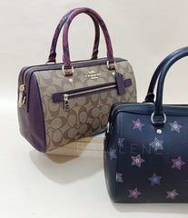 Coach F89005 Rowan Satchel Signature Khaki Multi