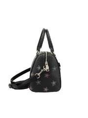 Coach F84722 Rowan Satchel With Dot Star Print Black Multi