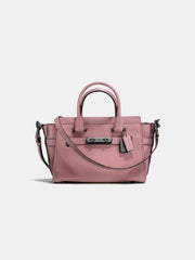 Coach F87295 Swagger 27 Pebble Leather Carryall Dusty Rose