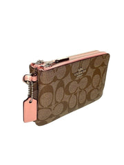 Coach F87591 Double Zip Corner Small Signature Khaki Petal