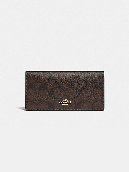 Coach F88026 Signature Bifold Wallet Brown Black