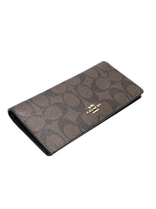 Coach F88026 Signature Bifold Wallet Brown Black