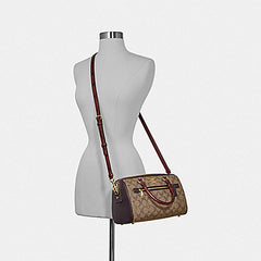 Coach F89005 Rowan Satchel Signature Khaki Multi