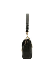 Coach F90782 Jade Shoulder Bag Pabbled Leather Brown Black