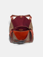 Coach 79249 Hadley Hobo Large Signature Tan Rust