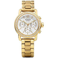Coach 14501883 Gold Legacy Signature Stainless Chronograph Watch