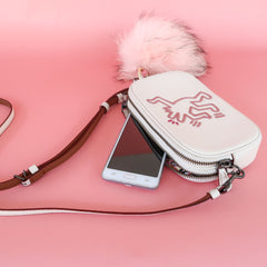 Coach 28684 Women X Keith Haring Crossbody Cluth Chalk