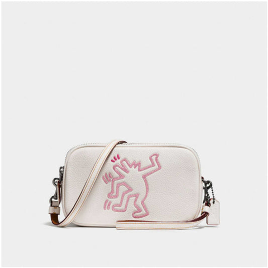 Coach 28684 Women X Keith Haring Crossbody Cluth Chalk