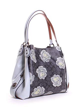 Coach edie 31 signature new arrivals rose print shoulder bag