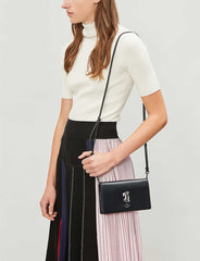 Coach 39314 X Selena Foldover Cross-body Clutch With Bunny Black