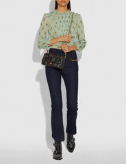 Coach 43016 Dinky Crystal Tearose Metalic Graphite