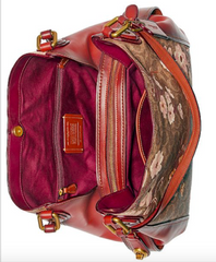 Coach 54651 Prairie Signature Coated Canvas Edie 31 Shoulder Bag Tan Rust