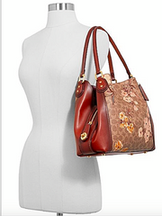 Coach 54651 Prairie Signature Coated Canvas Edie 31 Shoulder Bag Tan Rust