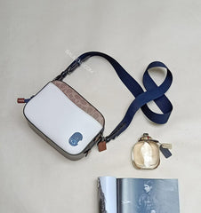 Coach 69521 Signature Patch Camera Bag Tan Chalk Multi