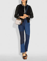 Coach 69521 Signature Patch Camera Bag Tan Chalk Multi