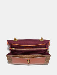 Coach 69586 Parker Signature Canvas Tan Ink Light Peach