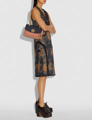 Coach 69586 Parker Signature Canvas Tan Ink Light Peach