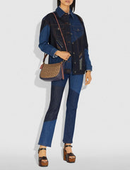 Coach 69593 Handbag Sutton Tan Ink Light Peach