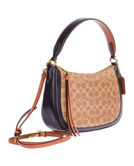 Coach 69593 Handbag Sutton Tan Ink Light Peach