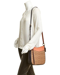 Coach 69594 Chaise Crossbody Signature Canvas Tan Light Peach