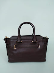 Coach F87295 Swagger 27 Pebble Leather Carryall Oxblood