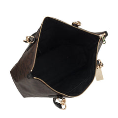 Coach F58318 Ava Tote In Signature Brown Black