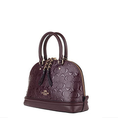 Coach 55450 Debossed Patent Leather Mini Sierra Oxblood