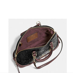 Coach 55450 Debossed Patent Leather Mini Sierra Oxblood