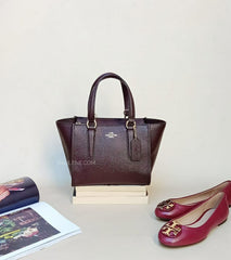 Coach F11925 Crosby 21 Carryall Satchel Crossbody Oxblood