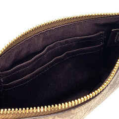 Coach F22713 Boxed Corner Zip Wristlet Metallic Colorblock Light Gold