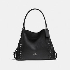 Coach F22794 Edie Shoulder Bag 31 With Prairie Rivets Black