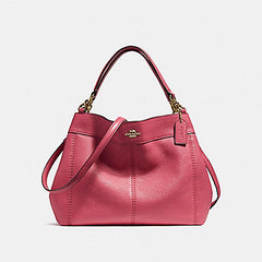 Coach F23537 Small Lexy Shoulder Bag In Pebble Rouge