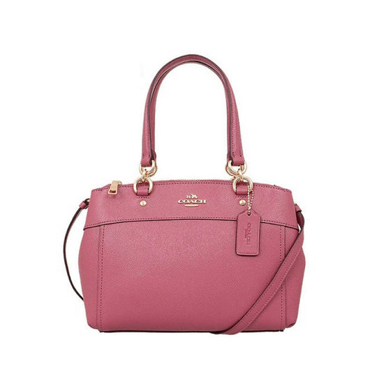 Coach F25395 Christie Mini Brooke Carryall In Crossgrain Pink Rouge