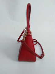 Coach F25591 Crossgrain Top Handle Pouch True Red