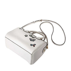 Coach F25799 Mini Bennett With Souvenir Embroidery Chalk Leather Bag