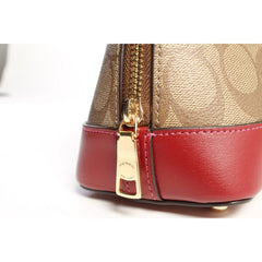 Coach F27583 Mini Sierra Khaki Cherry