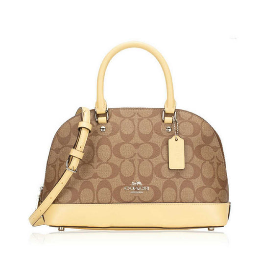 Coach F27583 Mini Sierra Satchel Signature Khaki Vanilla