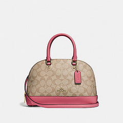 Coach F27583 Sierra Mini Signature Satchel Khaki Rouge
