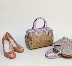 Coach F27583 Signature Mini Sierra Satchel Khaki Jasmine