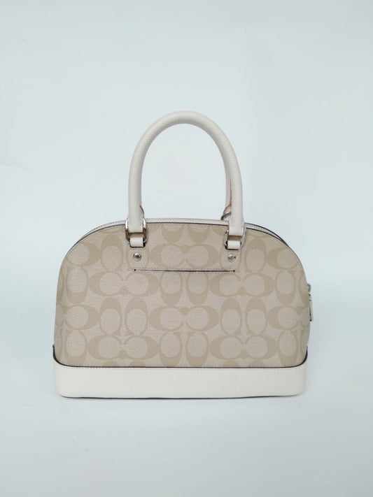Coach F27583 Signature Mini Sierra Satchel Light Khaki Chalk