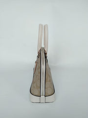 Coach F27583 Signature Mini Sierra Satchel Light Khaki Chalk