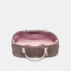 Coach F27584 Sierra Satchel In Signature Canvas Khaki Petal