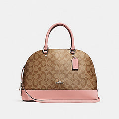 Coach F27584 Sierra Satchel In Signature Canvas Khaki Petal