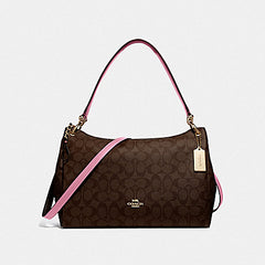 Coach F28967 Mia Signature Brown Pink Rose